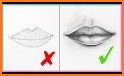 Lips Drawing Step by step related image