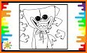 Huggy Wuggy Coloring Horror Playtime related image