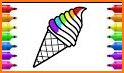 Glitter ice cream coloring fun related image