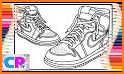 Sneakers Jordan Coloring Pages related image