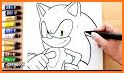 Blue Hedgehog Soni Coloring Book related image