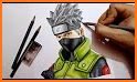 How to Draw and color by number Naruto related image