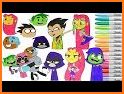 Teen Coloring Book Titans Go Go Go related image