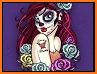 Mexican Sugar Skull Mask Stickers – Coloring Book related image