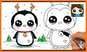 Cute snow penguin theme related image