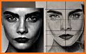 Charcoal Portrait Tutorial with drawing area related image