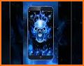 Blue Fire Skull Live Wallpaper related image