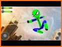 Flying Rope Hero Stickman Game - Grand Crime City related image