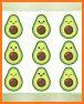 Cute Avocado Love Keyboard Background related image