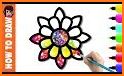 Glitter Flowers Coloring Book related image