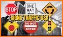 Traffic signs US Road Rules, Laws with description related image