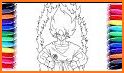 Super color by number DBZ pixel related image