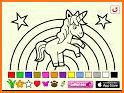 Unicorn Coloring - Coloring Pages for Kids Games related image