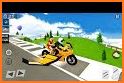 Flying Robot Bike Taxi Simulator-Bike Driving Game related image