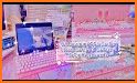 Pink Glitter Crystal Keyboard Background related image