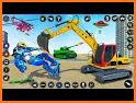 Monster Crane robot Car – Excavator robot game related image