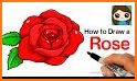 ✏️🌷How to draw a rose and flowers step by step related image