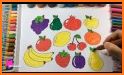 Drawing populer fruits for kids - drawing book related image