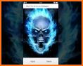 Blue Fire Skull Live Wallpaper related image