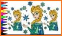 ice Queen & Princess Coloring book related image