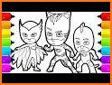 Pj super heroes coloring Masks related image