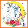 Rainbow Unicorns Coloring Book by Numbers related image