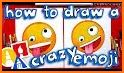 how to draw emoji face related image