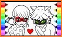 How to color Ladybug and Cat Noir coloring Book related image