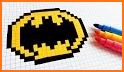 Superhero Pixel Art Drawing related image