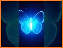 Neon butterflies glowing live wallpaper related image