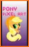 Unicorn Art Pixel - My Little Pony Color By Number related image