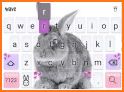 Gold Glitter Bunny Keyboard Theme related image