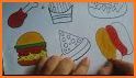 Coloring Food Burger and Pizza related image