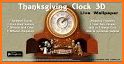 Thanksgiving Animated Clock 3D related image