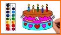 Birthday Cake Coloring By Number - Pixel Art related image