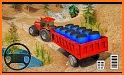 Tractor Driving Offroad: Trolley Transport Cargo related image