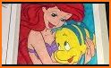 Little Mermaid Coloring Book related image