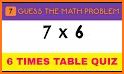 Multiplication table and quiz related image