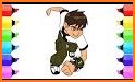 Ben ten coloring book related image