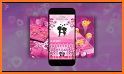 Pink Teddy Couple Love Keyboard Theme related image