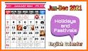 English Calendar 2021 related image