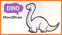 How to draw dinosaurs related image