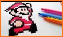 Pixel Art Christmas: Color By Number Santa Claus related image