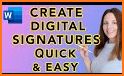 Digital Touch : Create colorful digital signature related image