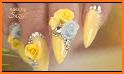 3D Acrylic Roses Stiletto Nails related image