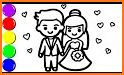 Glitter Wedding Coloring Book - Kids Drawing Pages related image