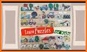 Funny Farm for toddlers. Kids puzzle with animals related image