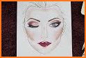 Download and color: Grayscale MakeUp Face Charts related image