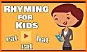 Kindergarten kids Learning English Rhyming Words related image