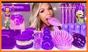 Purple ASMR Slime Keyboard Background related image